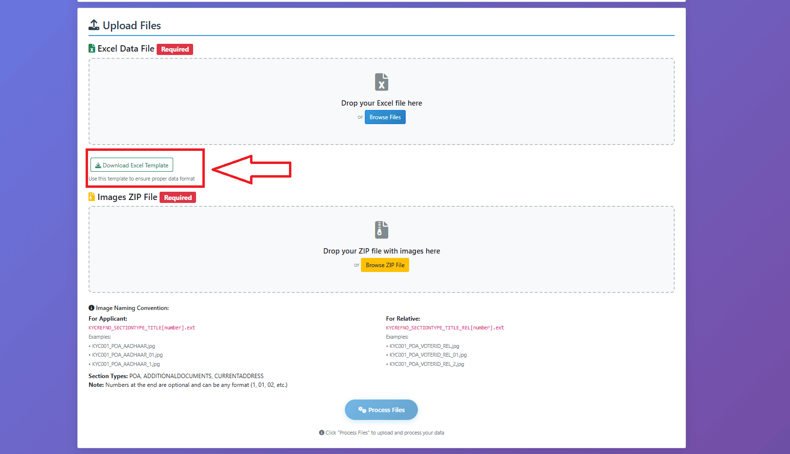 CKYC_Sample_Excel_Button