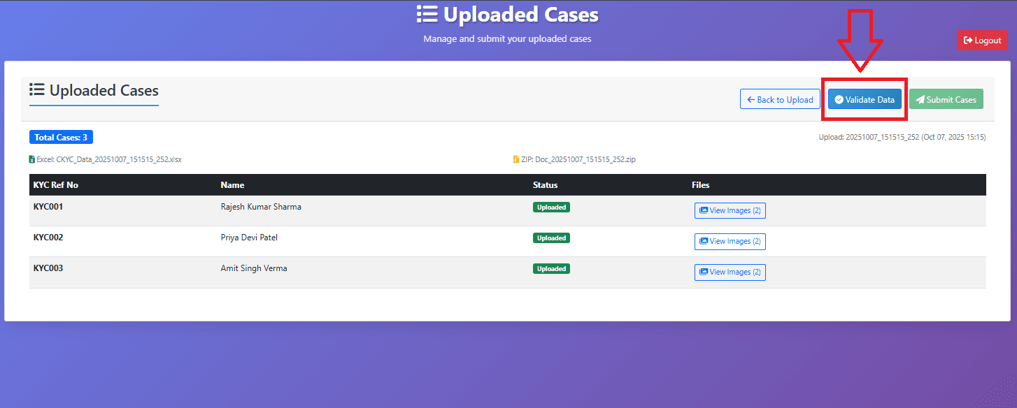 Validate Data Button Highlight