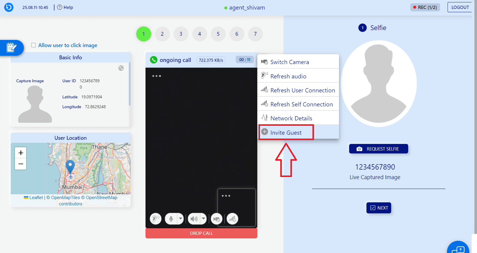 Invite Guest Interface